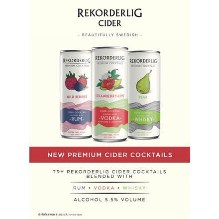 A selection of Rekorderlig cocktails Image