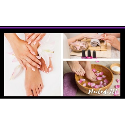 Luxury gel manicure and pedicure Image
