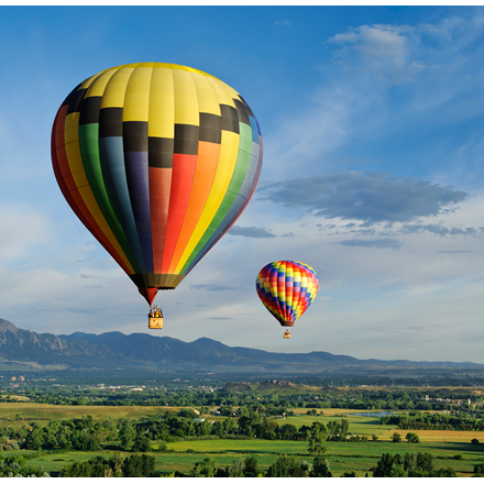 Romantic balloon flight Image