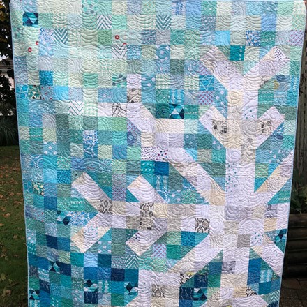 Hand-made Snowflake quilt Image
